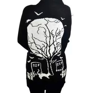 Too Fast Eerie Cemetery Cardigan